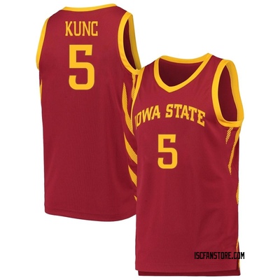 Men's Aljaz Kunc Iowa State Cyclones Replica Original Retro Brand Basketball Jersey - Crimson