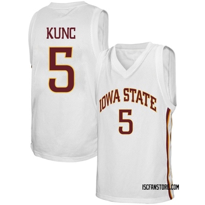 Men's Aljaz Kunc Iowa State Cyclones Replica Original Retro Brand Basketball Jersey - White