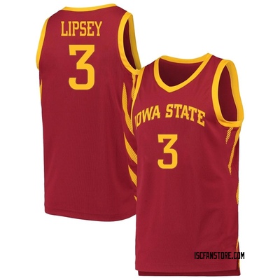 Men's Tamin Lipsey Iowa State Cyclones Replica Original Retro Brand Basketball Jersey - Crimson