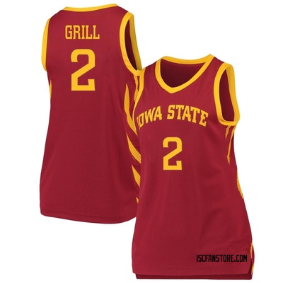 Women's Caleb Grill Iowa State Cyclones Replica Original Retro Brand Basketball Jersey - Crimson