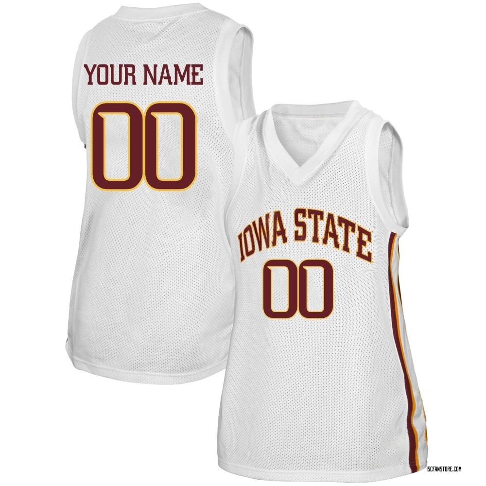 Women's Custom Iowa State Cyclones Replica Original Retro Brand Basketball Jersey - White