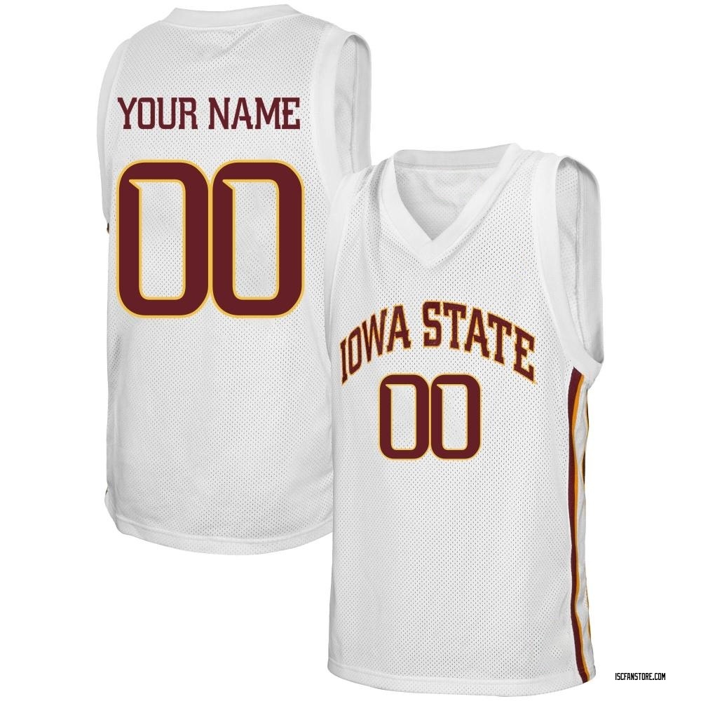 Youth Custom Iowa State Cyclones Replica Original Retro Brand Basketball Jersey - White